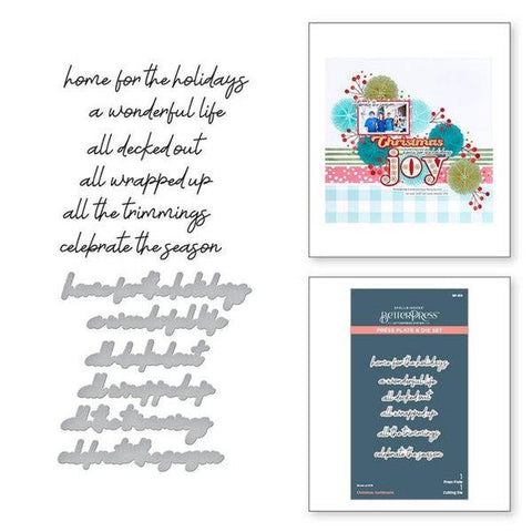 Storytelling Collection - Christmas Sentiments Press Plate & Die Set