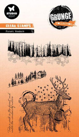 Grunge Collection - Clear Stamps - Forest Wonders