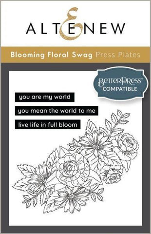 Blooming Floral Swag - Press Plate