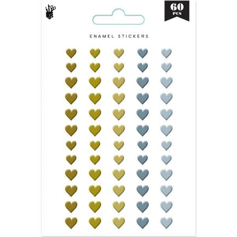 Enamel Hearts - Gold/Silver