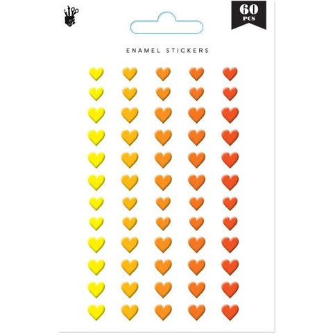 Enamel Hearts - Yellow/Orange