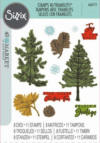 Pine Holidays - Clear Stamps and Framelits Dies