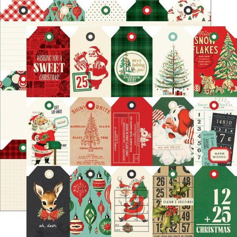 Simple Vintage Holly Jolly - Tag Elements