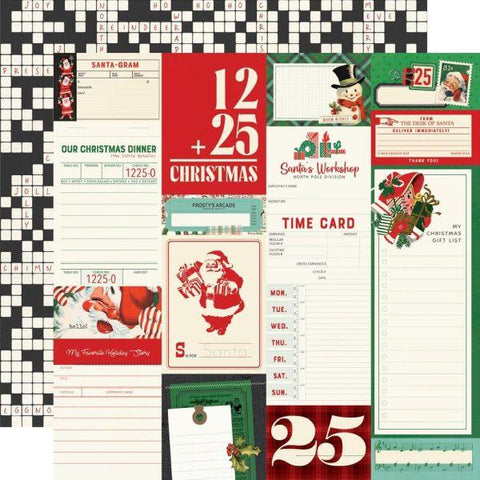 Simple Vintage Holly Jolly - Journal Elements