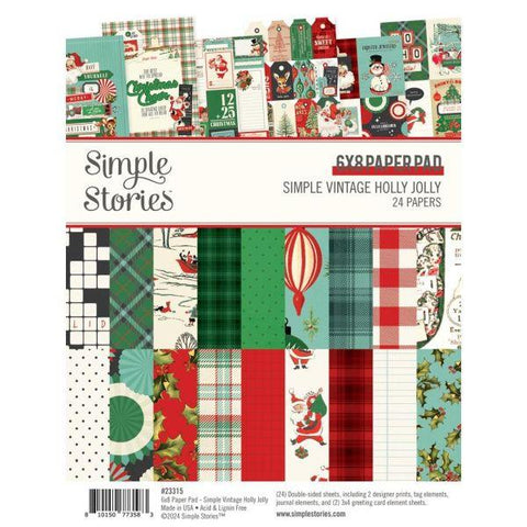 Simple Vintage Holly Jolly - 6x8 Paper Pad