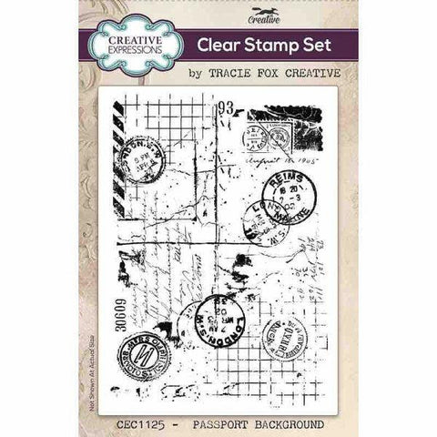 Passport Background - Clear Stamps