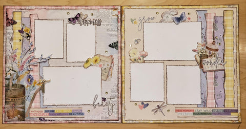 Meadow Flowers 12 x 12 - 2-page Layout Kit