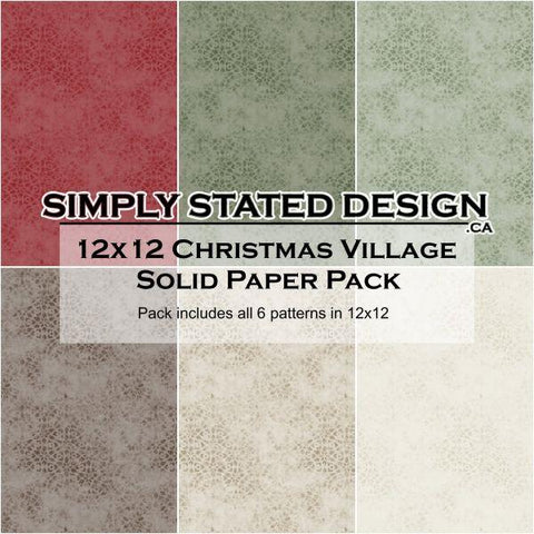 Christmas Village - 12x12 Paper Pack - Solids