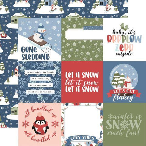 Chilling With My Snowmies - 4x4 Journaling Cards