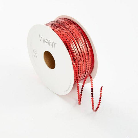 Vivant Circle Metallic Cord - Red