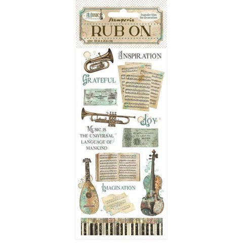 Music -Rub Ons - Instruments