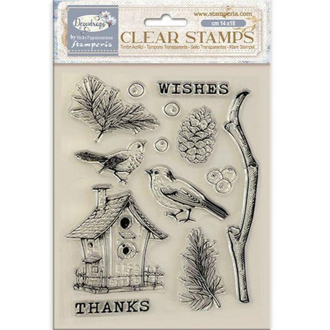 Create Happiness - Dewdrops - Clear Stamps - Nest, Bird