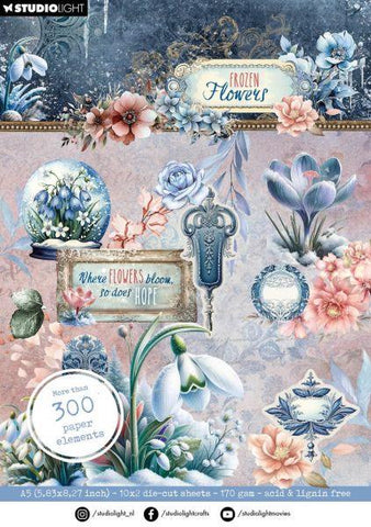 Frozen Flowers - Paper Pd - Die Cut Elements