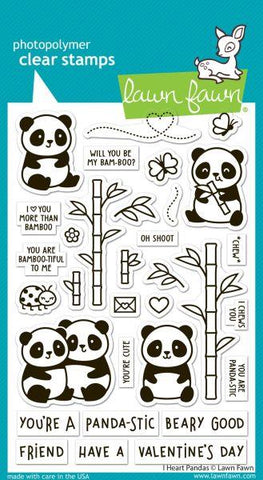 I Heart Pandas - Clear Stamps