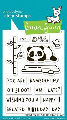 I Heart Pandas Add On - Clear Stamps