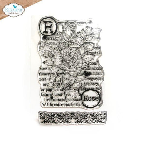 Hinged to the Past Collection - Clear Stamps - Rose