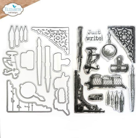 Hinged to the Past Collection - Stamp & Die Set - Just Write