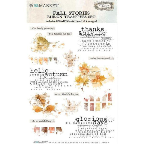 Essentials Rub Ons - Fall Stories