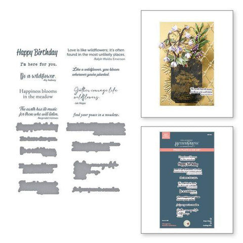 Through the Meadow - Sentiments BetterPress Plate & Die Set