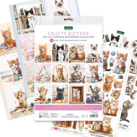 Crafty Kittens Die Cut Topper & Decoupage Collection
