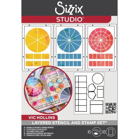 Sizzix Studio - Stamp & Stencil Set - Artist Tools