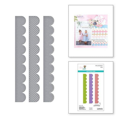 Simple Vintage Flower Shoppe Collection - Stitch & Dots Scallop Borders Dies