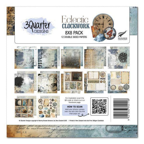 Eclectic Clocks - 8x8 Paper Pack