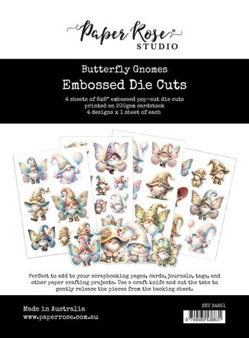 Butterfly Gnomes - Embossed Die Cuts