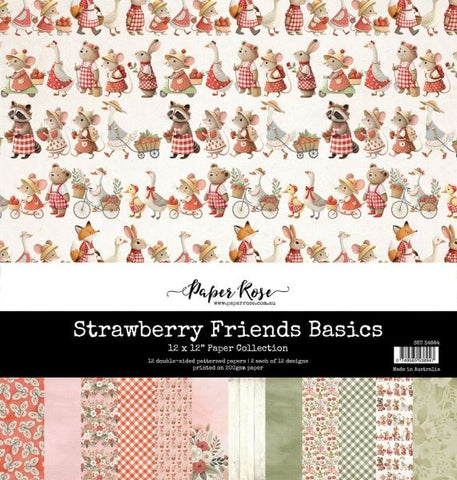 Strawberry Friends - 12x12 Paper Collection - Basics