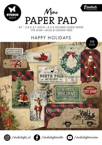 Happy Holidays - Mini Paper Pad