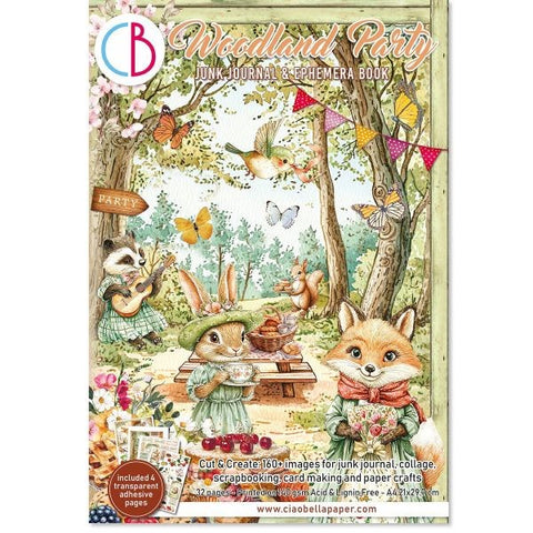 Woodland Party Junk Journal & Ephemera Book