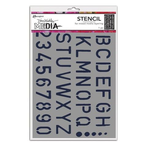School Style Alpha - Stencil