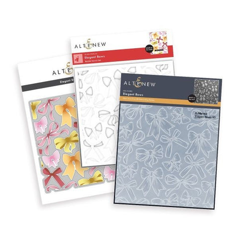 Elegant Bows - Die, Embossing Folder & Stencil Bundle