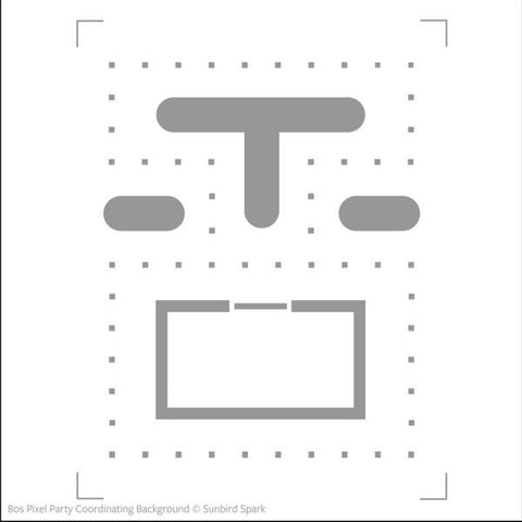 80's Pixel Party - Coordinating Background Stencil