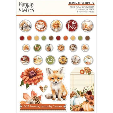 Simple Vintage Autumn Breeze - Decorative Brads