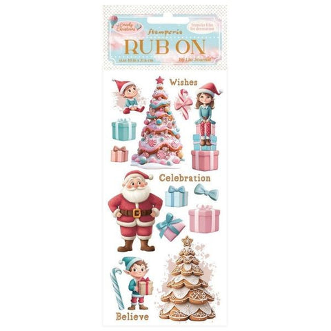 Candy Christmas - Rub Ons - Santa Claus