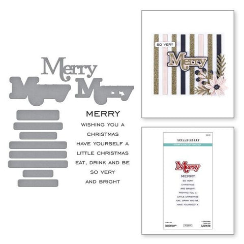 All About Christmas Collection - Merry Sentiments Stamp & Die Set