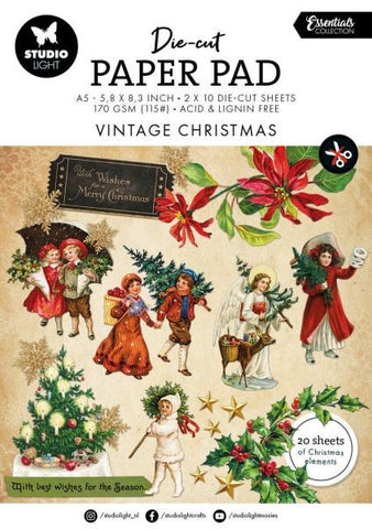 Vintage Christmas Essentials - Die-Cut Paper Pad