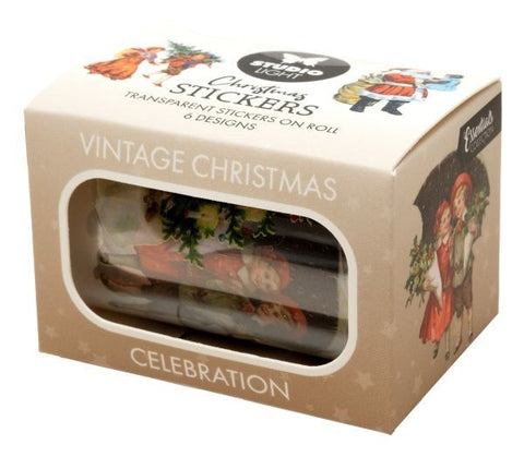 Vintage Christmas - Vintage Greens - Clear Stickers