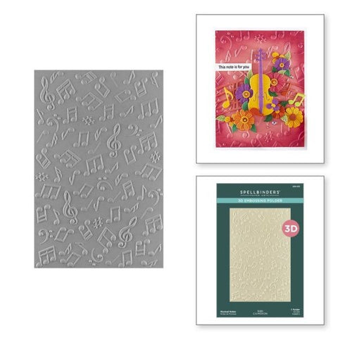 Bibi's Musical Notes Collection - Musical Notes 3D Embossing Folder