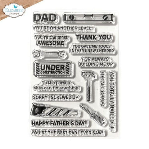 Living it Up Collection - Best Dad Sentiments - Clear Stamps