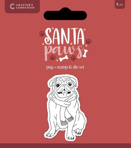 Santa Paws Stamp and Die - Pug