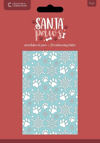 Santa Paws - Snowflakes & Paws - Embossing Folder