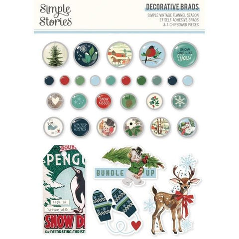 Simple Vintage Flannel Season - Decorative Brads