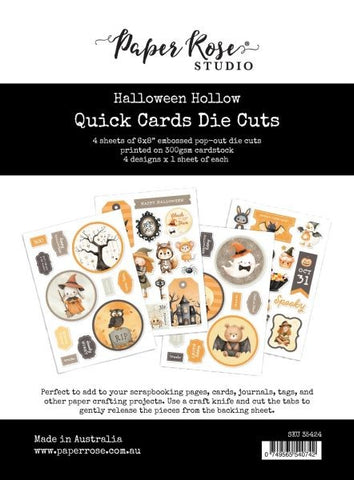 Halloween Hollow - Embossed Die Cuts - Quick Cards