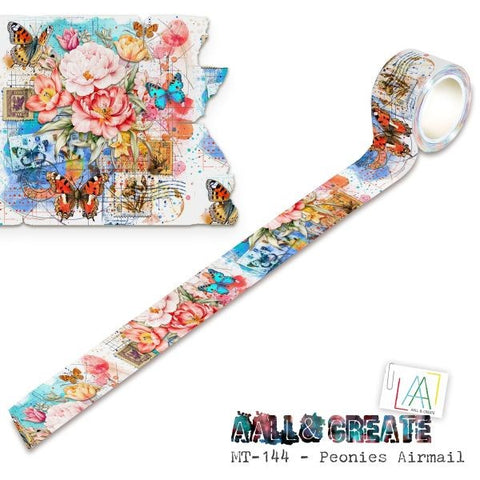 Layer It Up Washi Tape - Peonies Airmail