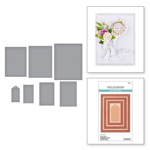 Happier Hour Collection - Linear Touch Rectangles and Tag - Dies