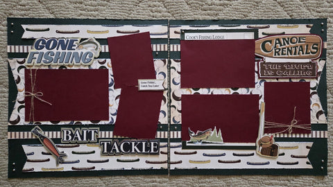 Gone Fishing 12 x 12 Layout Kit