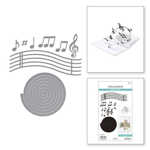 Bibi's Musical Notes Collection - Musical Notes & Stave Pop-Up Dies
