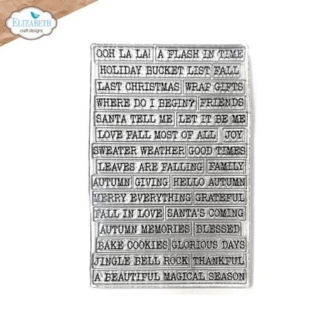 Golden Season - Clear Stamps - Journal Phrases 6